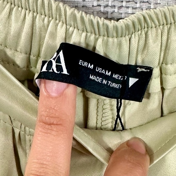 Zara satin cream pull on pants size M - Picture 4 of 14